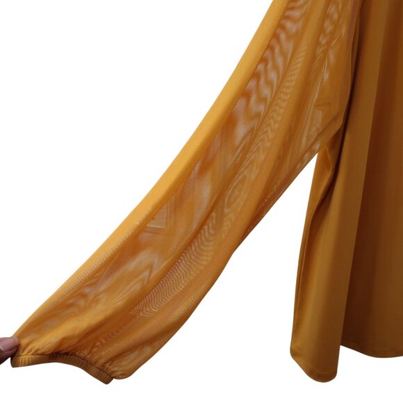 Antthony Originals: 2 pc. Mesh Knit Pant Set, Size 2XT, Mustard Yellow, Brown - Picture 5 of 12